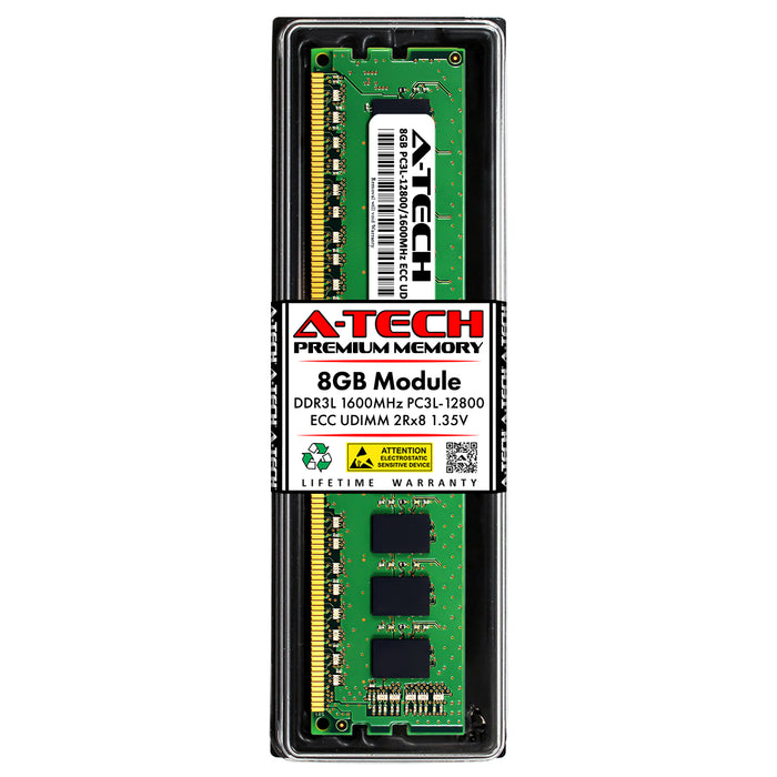 A2Z50AA - HP Equivalent RAM 8GB 2Rx8 PC3-12800 ECC UDIMM DDR3 1600MHz ECC Unbuffered Server Memory Module