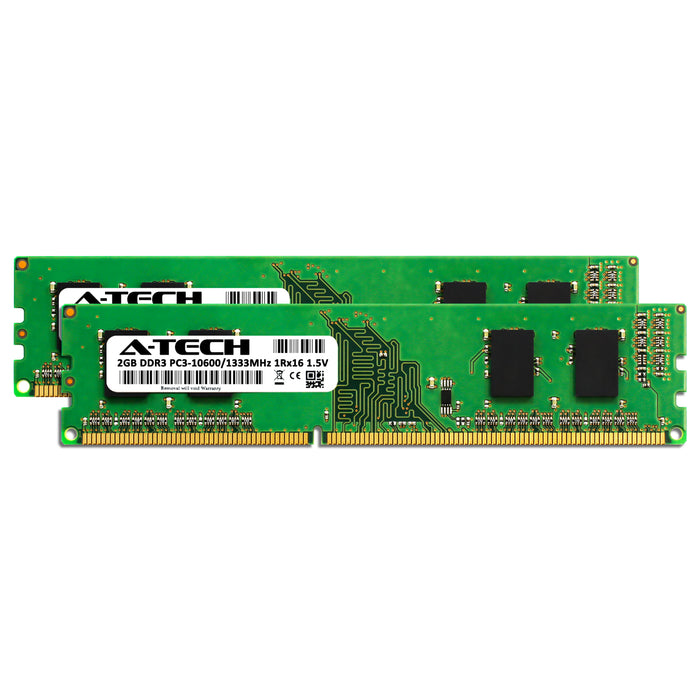 4GB Kit (2 x 2GB) DDR3-1333 (PC3-10600) DIMM SR x16 Desktop Memory RAM