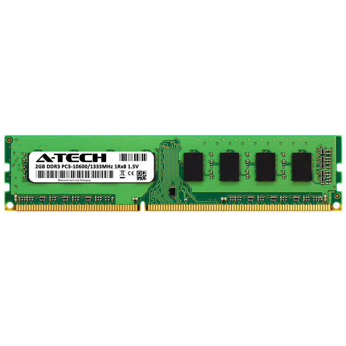 KVR1333D3S8N9H/2G - Kingston Equivalent RAM 2GB 1Rx8 PC3-10600 DIMM DDR3 1333MHz Non-ECC Unbuffered Desktop Memory Module