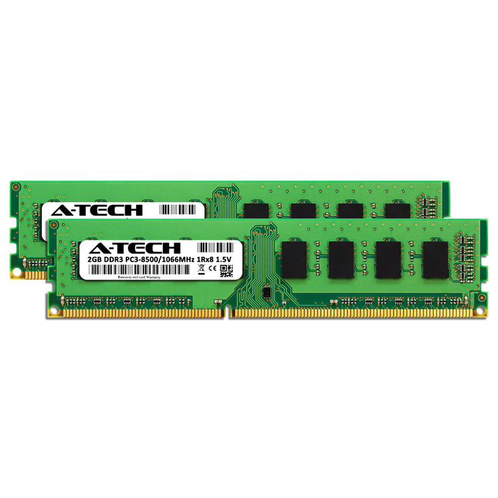 4GB Kit (2 x 2GB) DDR3-1066 (PC3-8500) DIMM SR x8 Desktop Memory RAM