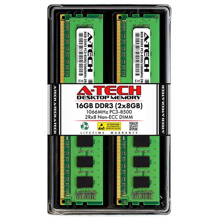 16GB Kit (2 x 8GB) DDR3-1066 (PC3-8500) DIMM DR x8 Desktop Memory RAM