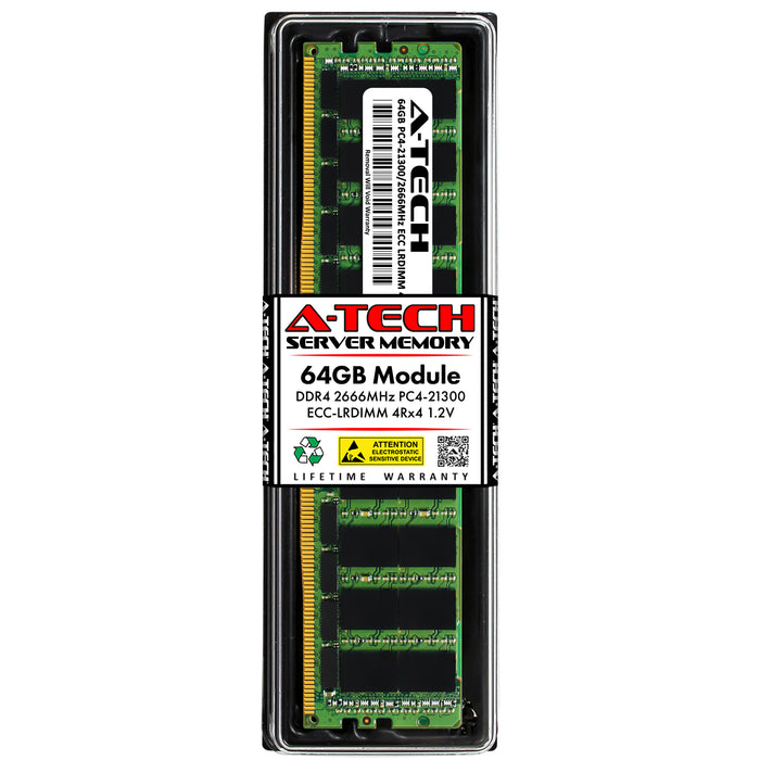 KSM26LQ4/64HAI - Kingston Equivalent RAM 64GB 4Rx4 PC4-21300 LRDIMM DDR4 2666MHz ECC Load Reduced Server Memory Module