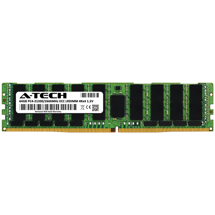 KSM26LQ4/64HAI - Kingston Equivalent RAM 64GB 4Rx4 PC4-21300 LRDIMM DDR4 2666MHz ECC Load Reduced Server Memory Module