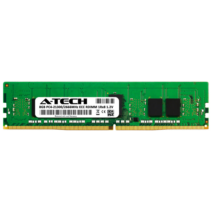 KTH-PL426S8/8G - Kingston Equivalent RAM 8GB 1Rx8 PC4-21300 RDIMM DDR4 2666MHz ECC Registered Server Memory Module