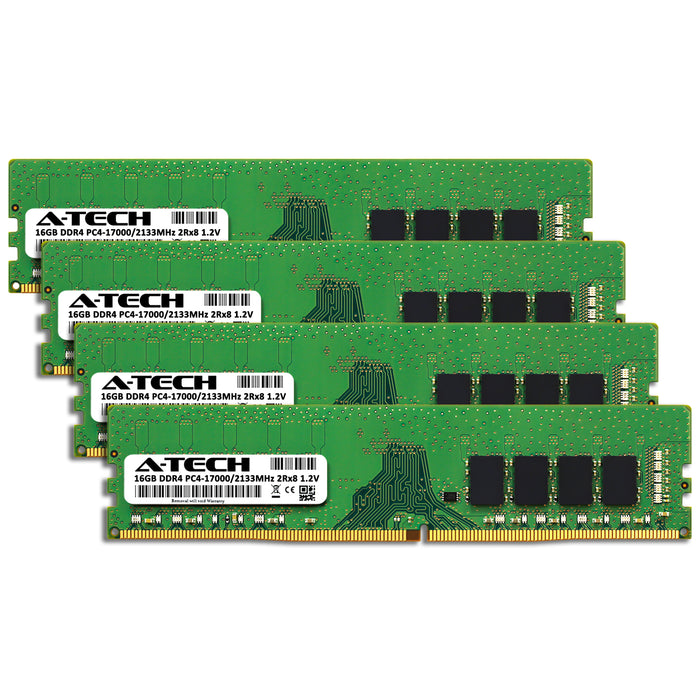 64GB Kit (4 x 16GB) DDR4-2133 (PC4-17000) DIMM DR x8 Desktop Memory RAM