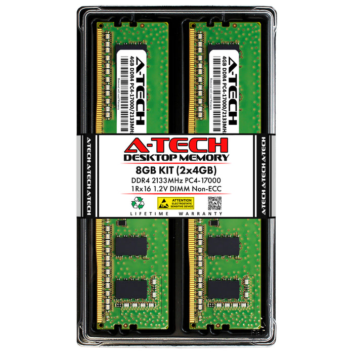 8GB Kit (2 x 4GB) DDR4-2133 (PC4-17000) DIMM SR x16 Desktop Memory RAM
