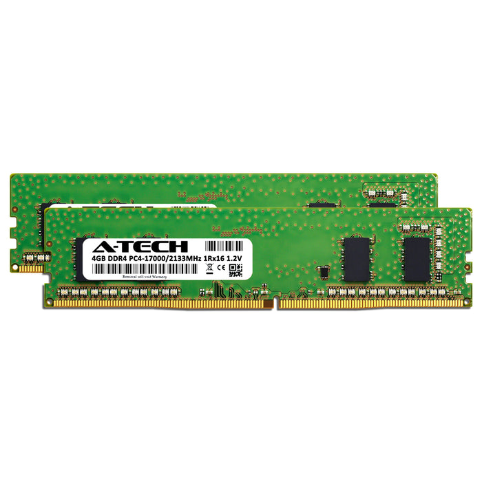 A-Tech 8GB Kit (2x4GB) DDR4-2133 (PC4-17000) DIMM 1Rx16 Desktop Memory RAM