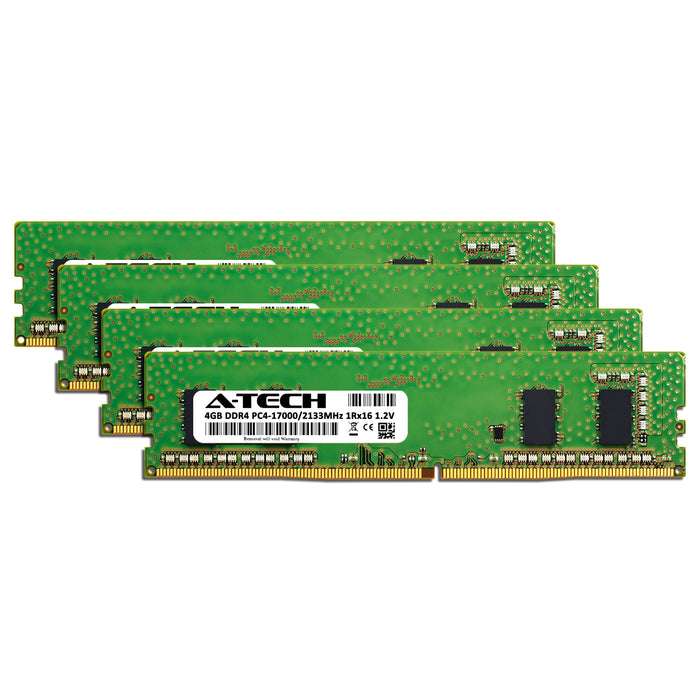 16GB Kit (4 x 4GB) DDR4-2133 (PC4-17000) DIMM SR x16 Desktop Memory RAM