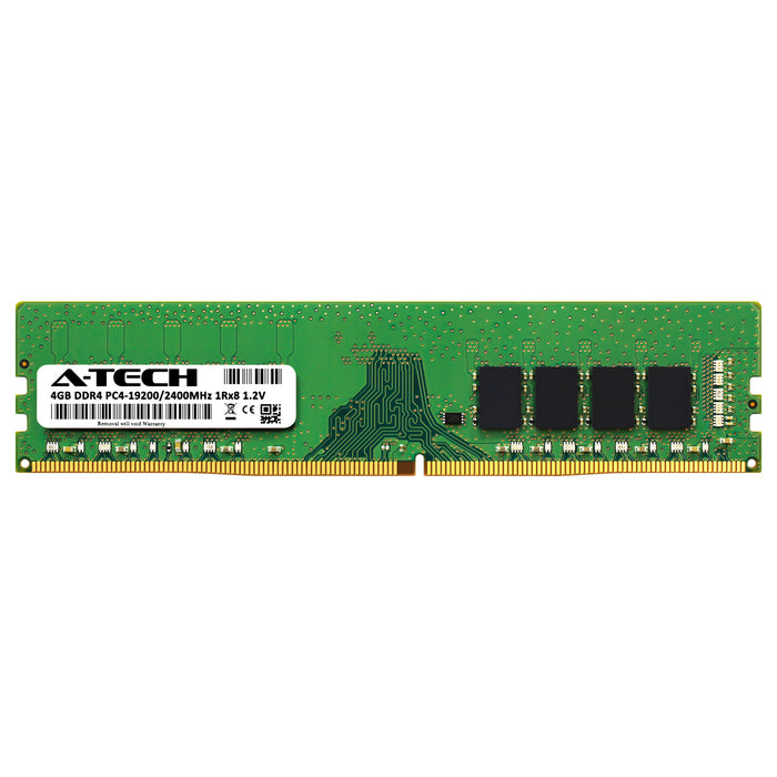 CT4G4DFS824A - Crucial Equivalent RAM 4GB 1Rx8 PC4-19200 DIMM DDR4 2400MHz Non-ECC Unbuffered Desktop Memory Module