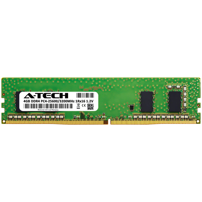 MTA4ATF51264AZ-3G2R1 - Micron Equivalent RAM 4GB 1Rx16 PC4-25600 DIMM DDR4 3200MHz Non-ECC Unbuffered Desktop Memory Module