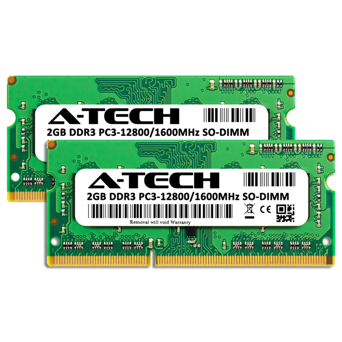 4GB Kit (2 x 2GB) DDR3L-1600 (PC3-12800) SODIMM SR x16 Laptop Memory RAM