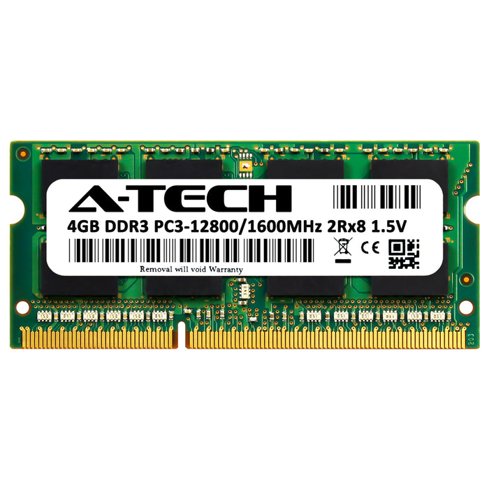 4GB RAM Replacement for Kingston ASU1600S11-4G-EDEG DDR3 1600 MHz PC3-12800 2Rx8 1.5V Non-ECC Laptop Memory Module