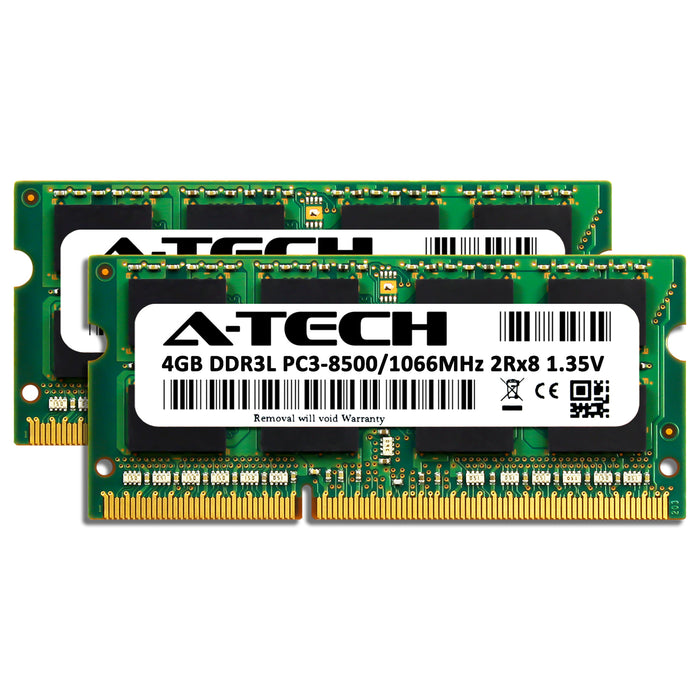 8GB Kit (2 x 4GB) DDR3L-1066 (PC3-8500) SODIMM DR x8 Laptop Memory RAM