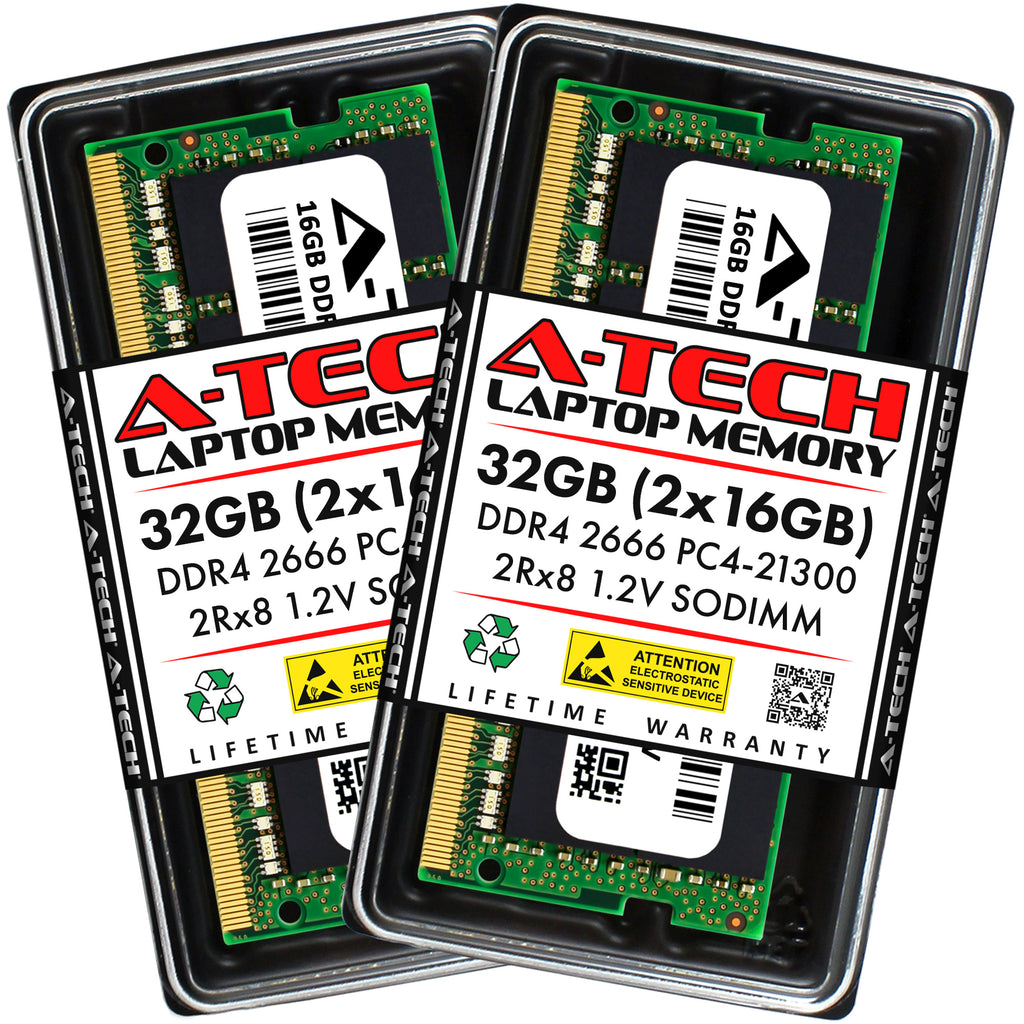 A-Tech 32GB (2 x 16GB) DDR4-2666 (PC4-21300) SODIMM Laptop Memory RAM —  A-Tech Memory