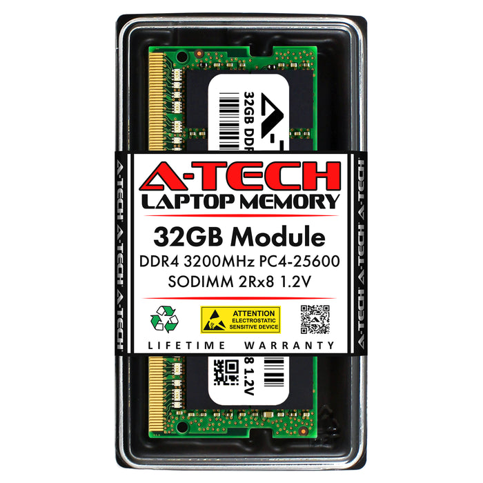 32GB RAM Replacement for Micron MTA16ATF4G64HZ-3G2E2 DDR4 3200 MHz PC4-25600 2Rx8 1.2V Non-ECC Laptop Memory Module