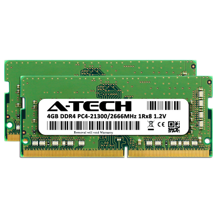 8GB Kit (2 x 4GB) DDR4-2666 (PC4-21300) SODIMM SR x8 Laptop Memory RAM