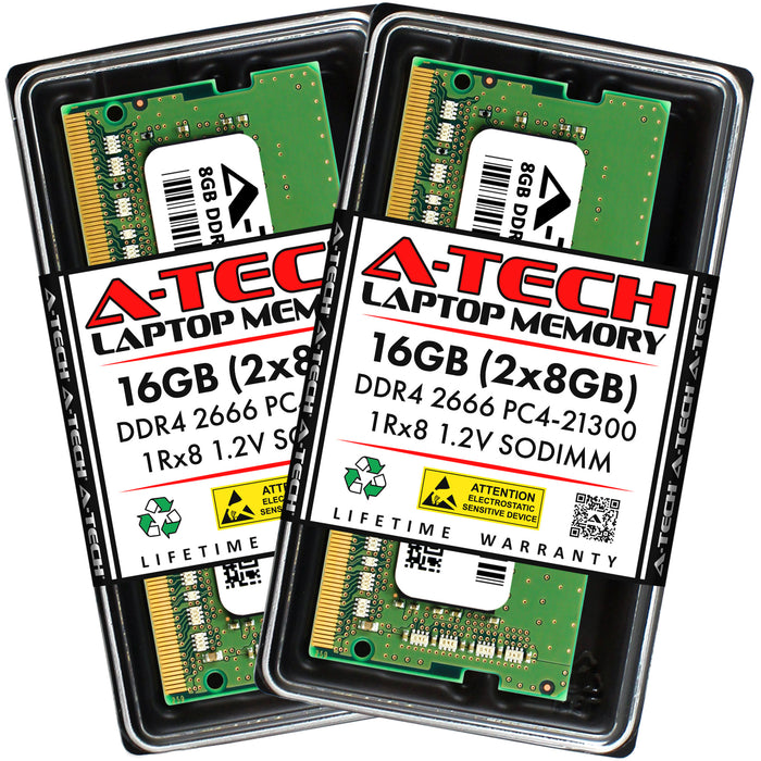 16GB Kit (2 x 8GB) DDR4-2666 (PC4-21300) SODIMM SR x8 Laptop Memory RAM