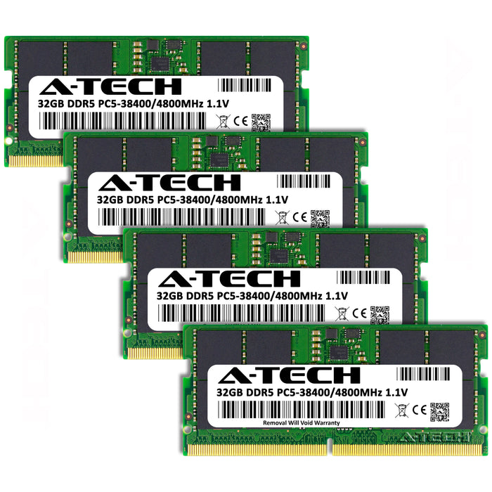128GB Kit (4 x 32GB) DDR5-4800 (PC5-38400) SODIMM Laptop Memory RAM