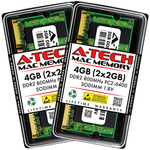 Apple MacBook (13-inch, Mid 2009) Memory RAM | 4GB Kit (2x2GB) DDR2 800MHz (PC2-6400) SODIMM