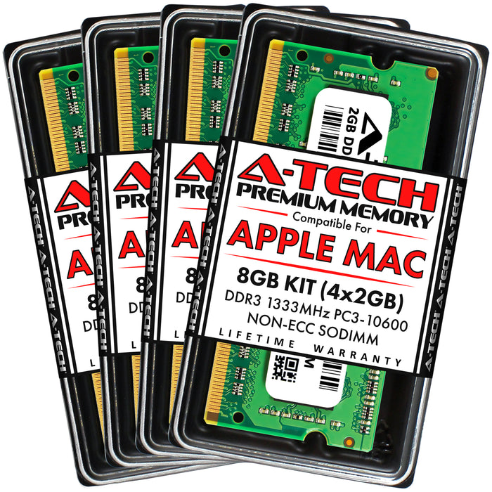 Apple iMac (21.5-inch, Mid 2010) Memory RAM | 8GB Kit (4x2GB) DDR3 1333MHz (PC3-10600) SODIMM 1.5V