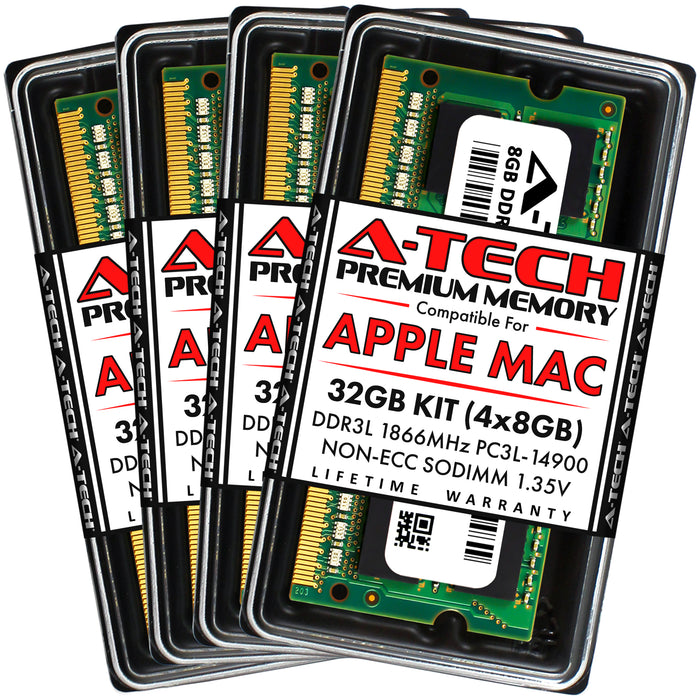 Apple iMac (Retina 5K, 27-inch, Late 2015) Memory RAM | 32GB Kit (4x8GB) DDR3 1866MHz (PC3-14900) SODIMM 1.35V