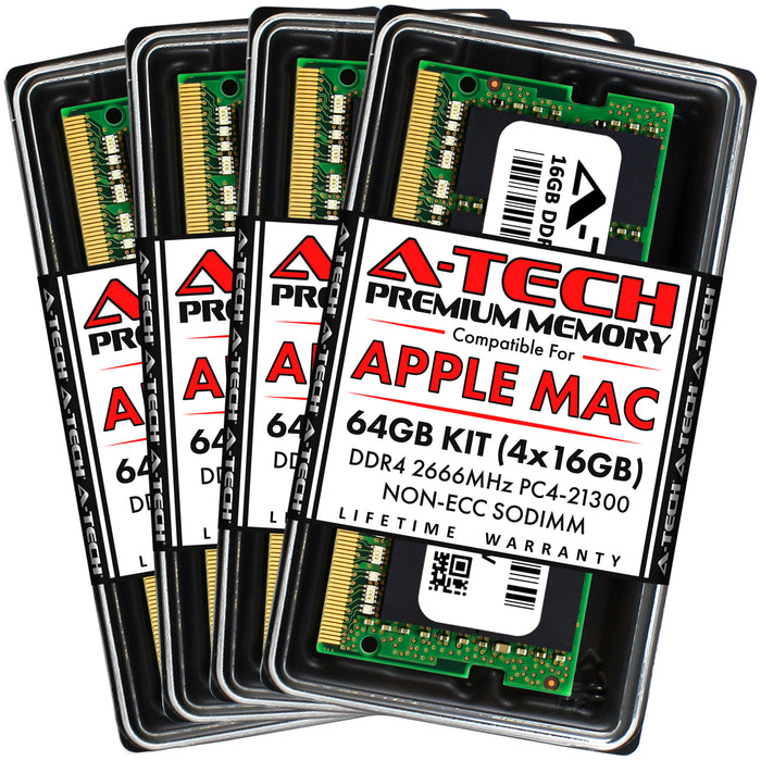 Apple iMac (Retina 5K, 27-inch, 2019) Memory RAM | 64GB Kit (4x16GB) DDR4 2666MHz (PC4-21300) SODIMM