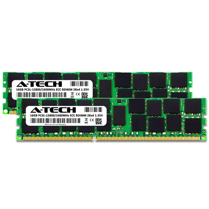 Dell PowerEdge T620 Memory RAM | 32GB Kit (2x16GB) 2Rx4 DDR3 1600MHz (PC3-12800) RDIMM 1.35V