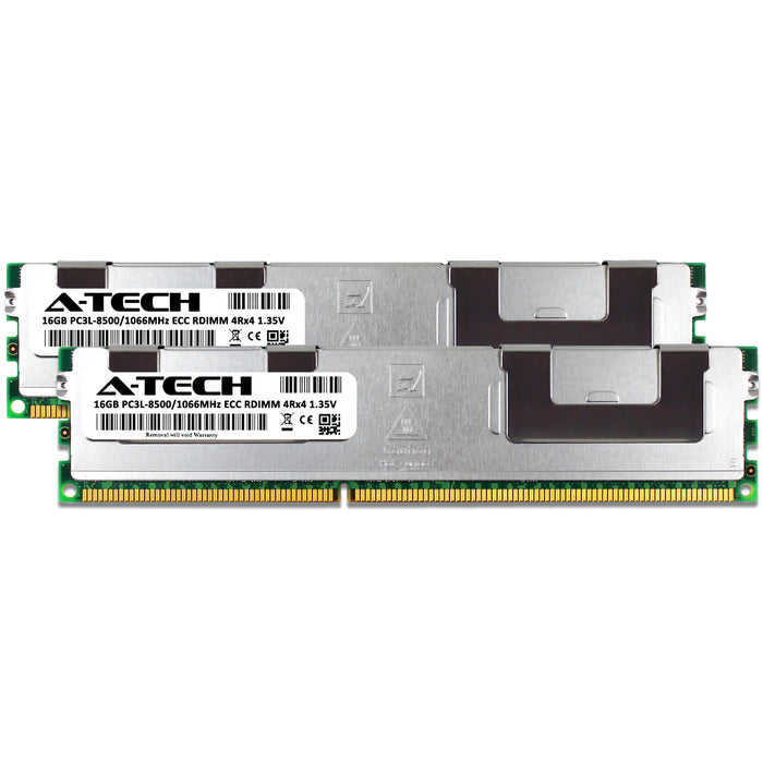 Dell PowerEdge T610 Memory RAM | 32GB Kit (2x16GB) 4Rx4 DDR3 1066MHz (PC3-8500) RDIMM 1.35V
