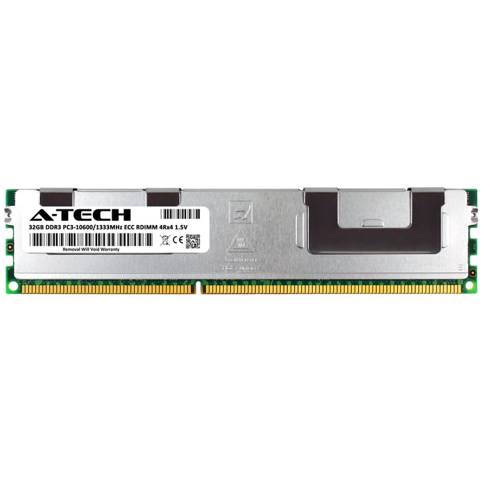 Dell PowerEdge R510 Memory RAM | 32GB 4Rx4 DDR3 1333MHz (PC3-10600) RDIMM 1.5V