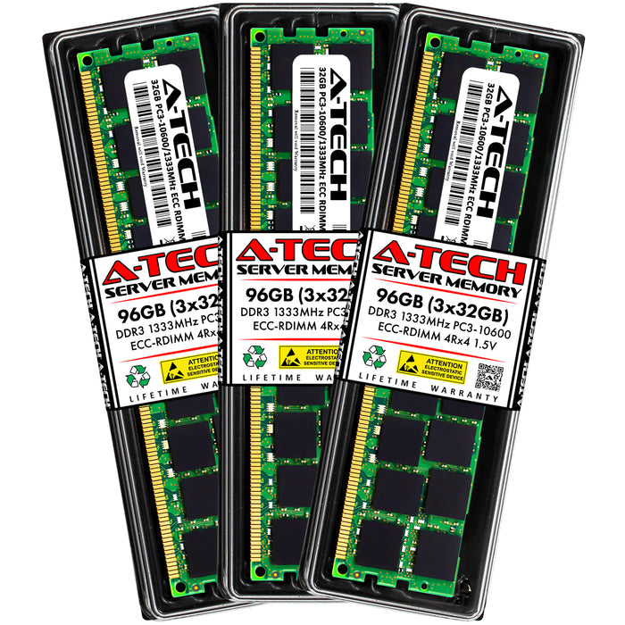 Apple Mac Pro (Late 2013) Memory RAM | 96GB Kit (3x32GB) 4Rx4 DDR3 1333MHz (PC3-10600) RDIMM 1.5V