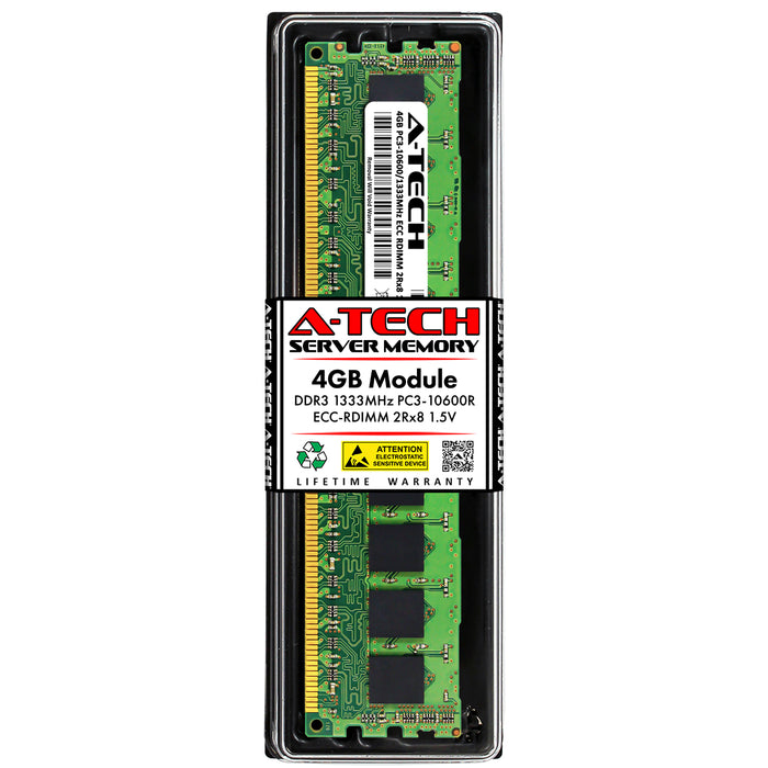 A4837612 Dell 4GB DDR3 1333 MHz PC3-10600 2Rx8 1.5V RDIMM ECC Registered Server Memory RAM Replacement Module