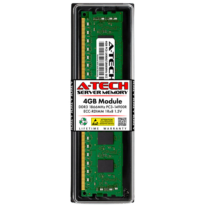 MT9JSF51272PZ-1G9E2 Micron 4GB DDR3 1866 MHz PC3-14900 1Rx8 1.5V RDIMM ECC Registered Server Memory RAM Replacement Module