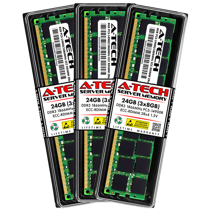 Apple Mac Pro (Late 2013) Memory RAM | 24GB Kit (3x8GB) 2Rx4 DDR3 1866MHz (PC3-14900) RDIMM 1.5V