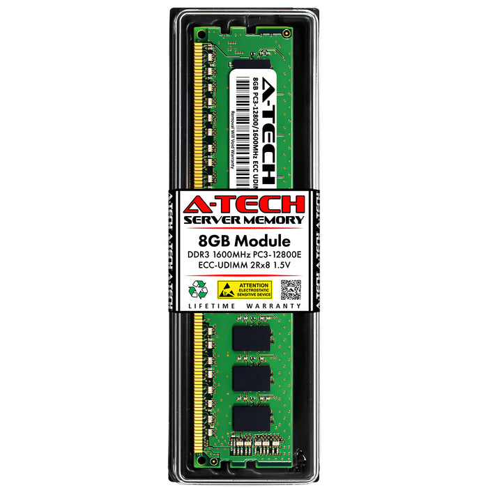 A6457991 Dell 8GB DDR3 1600 MHz PC3-12800 2Rx8 1.5V UDIMM ECC Unbuffered Server Memory RAM Replacement Module