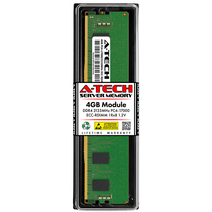 370-ABUI Dell 4GB DDR4 2133 MHz PC4-17000 1Rx8 1.2V RDIMM ECC Registered Server Memory RAM Replacement Module