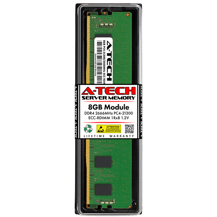 370-ADOY Dell 8GB DDR4 2666 MHz PC4-21300 1Rx8 1.2V RDIMM ECC Registered Server Memory RAM Replacement Module