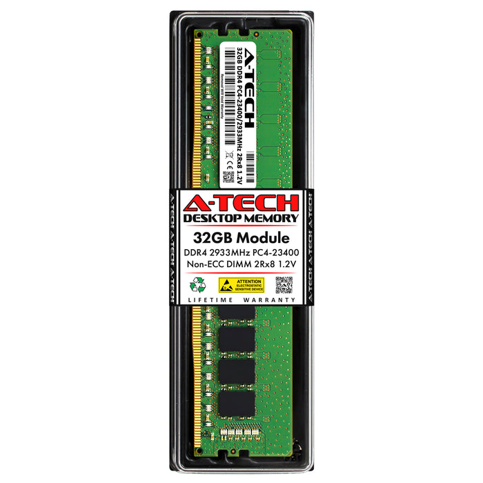 M378A4G43MB1-CTD Samsung 32GB DDR4 2933 MHz PC4-23400 2Rx8 1.2V Non-ECC Desktop Memory RAM Replacement Module