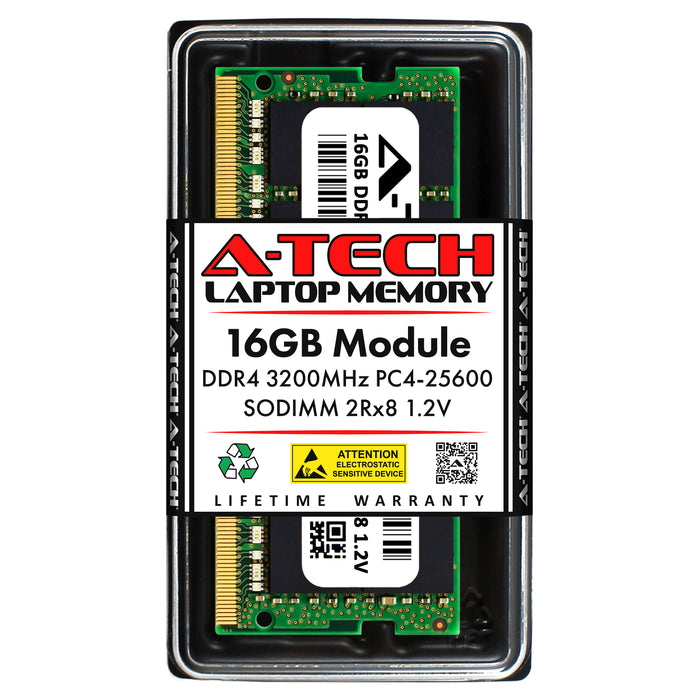 MTA16ATF2G64HZ-3G2J1 - Micron Equivalent RAM 16GB 2Rx8 PC4-25600 SODIMM DDR4 3200MHz Non-ECC Unbuffered Laptop Memory Module