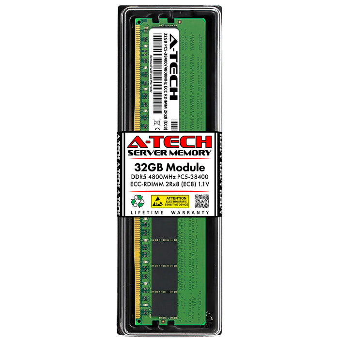 MT36JSZF51272PDZ-1GF1D Hynix 32GB DDR5 4800 MHz PC5-38400 2Rx8 (EC8) 1.1V RDIMM ECC Registered Server Memory RAM Replacement Module