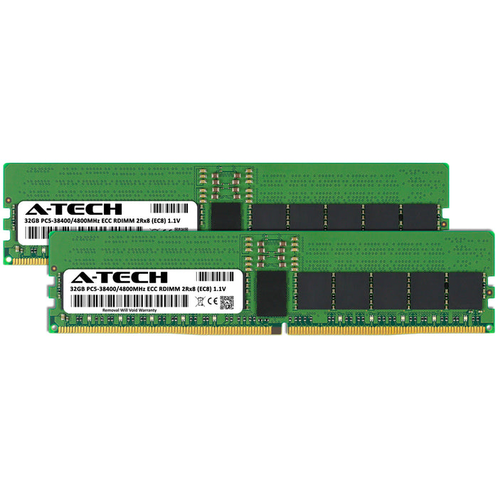 Dell PowerEdge HS5620 Memory RAM | 64GB Kit (2x32GB) 2Rx8 DDR5 4800MHz (PC5-38400) EC8 RDIMM