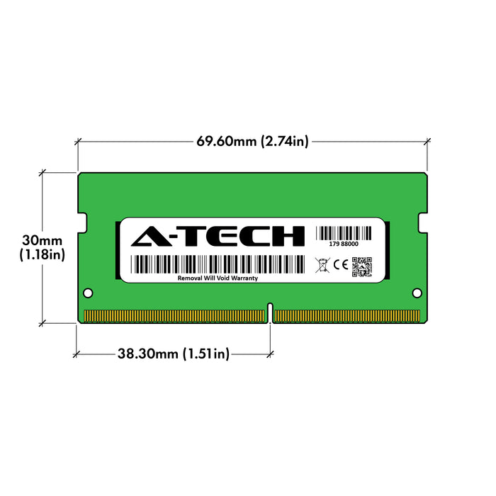 MTA4ATF1G64HZ-3G2E1 - Micron Equivalent RAM 8GB 1Rx16 PC4-25600 SODIMM DDR4 3200MHz Non-ECC Unbuffered Laptop Memory Module